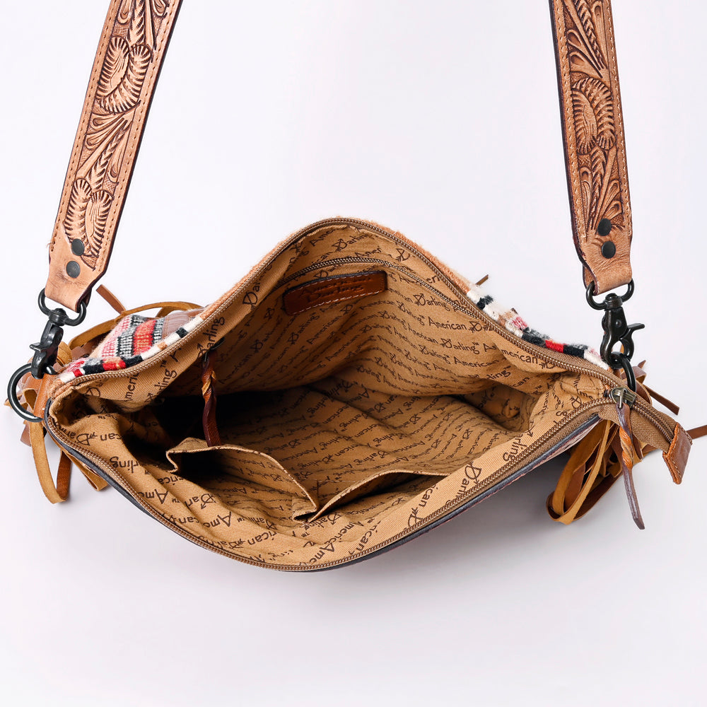 American Darling ADBGZ672 Signature Crossbody Hand Tooled Saddle Blanket Genuine Leather Women Bag Western Handbag Purse