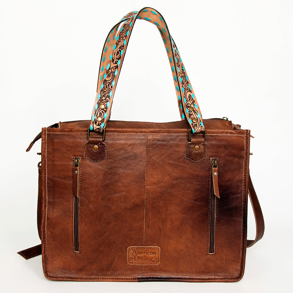 American Darling ADBG1033A Tote Saddle Blanket Genuine Leather women bag western handbag purse