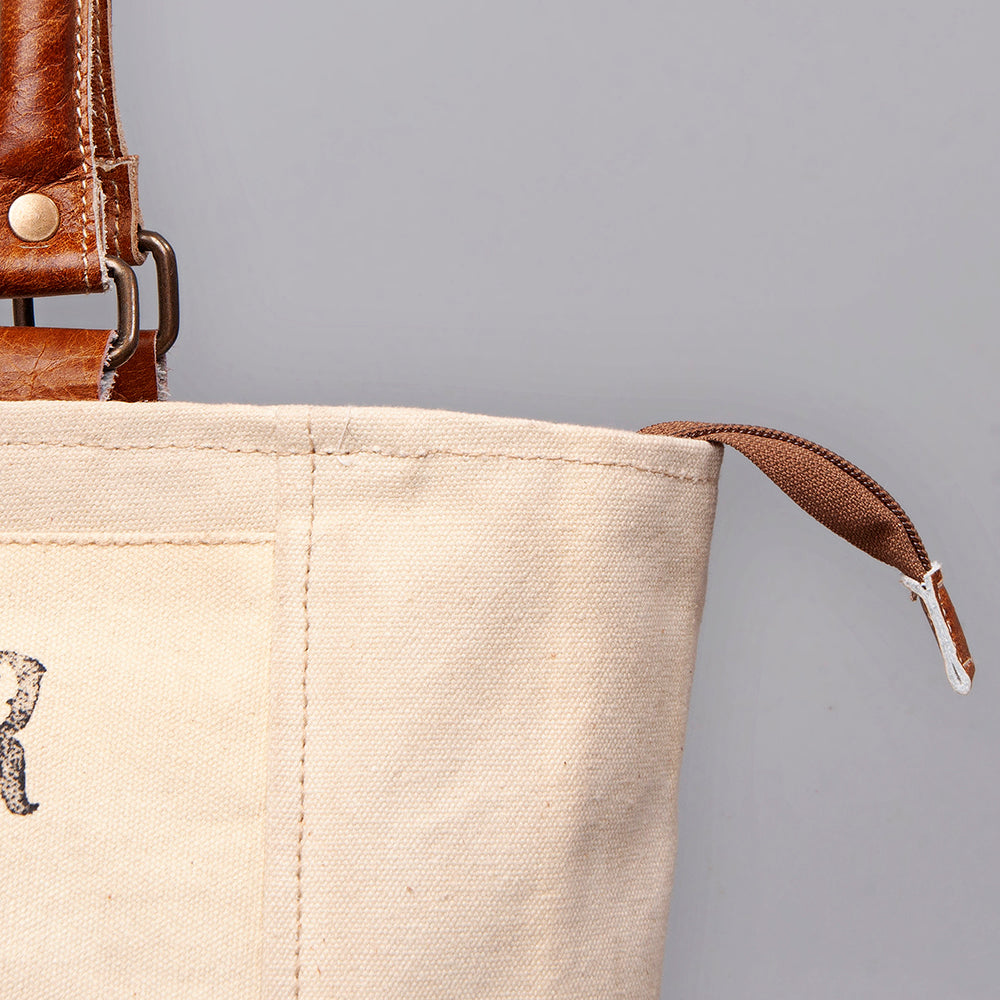 OHLAY KB460 TOTE Upcycled Canvas Genuine Leather women bag western handbag purse