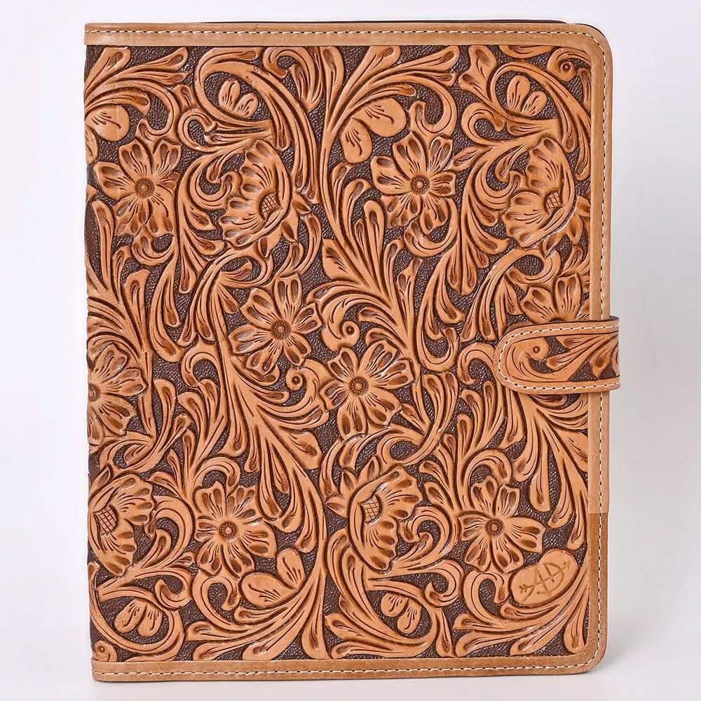 American Darling Portfolio Bag Hand Tooled Crocodile embossed Genuine Leather women bag western handbag purse