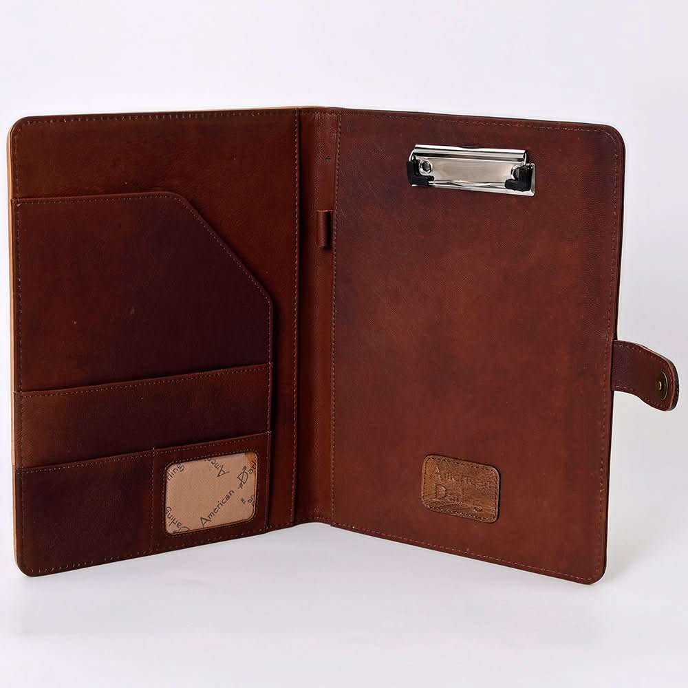 American Darling Portfolio Bag Hand Tooled Crocodile embossed Genuine Leather women bag western handbag purse