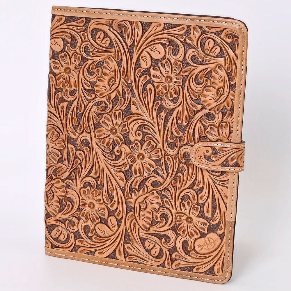 American Darling Portfolio Bag Hand Tooled Crocodile embossed Genuine Leather women bag western handbag purse