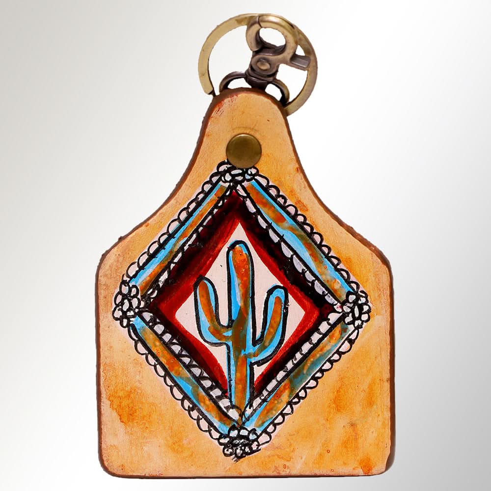 American Darling ADKRM111 Hand Painted Genuine Leather Keyring