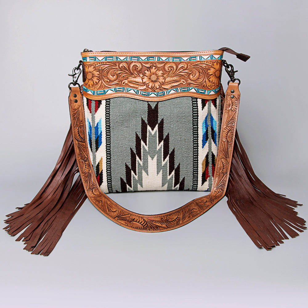 American Darling ADBGZ699 Crossbody Hand Tooled Saddle Blanket Genuine Leather Women Bag Western Handbag Purse