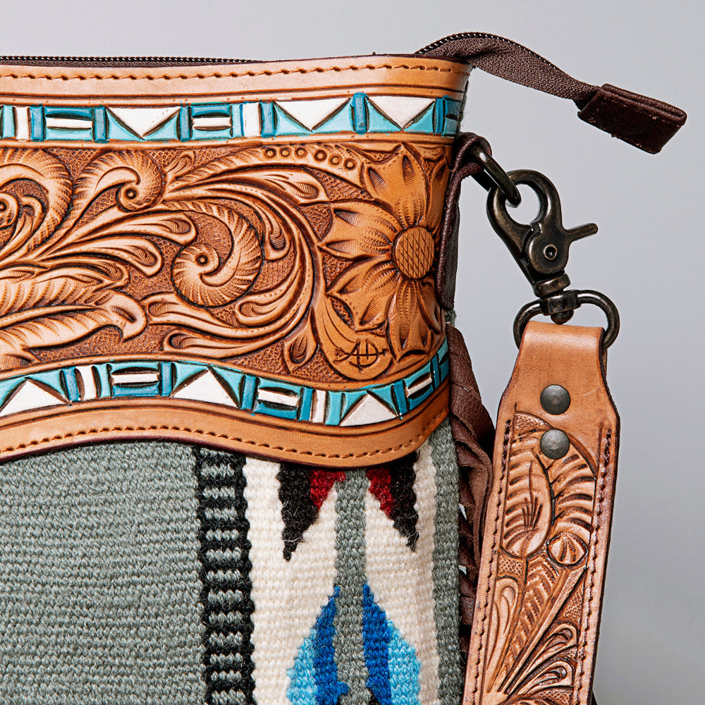 American Darling ADBGZ699 Crossbody Hand Tooled Saddle Blanket Genuine Leather Women Bag Western Handbag Purse