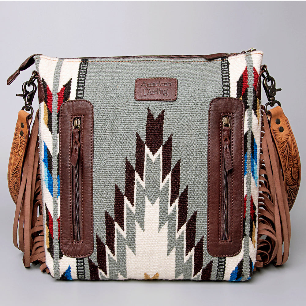 American Darling ADBGZ699 Crossbody Hand Tooled Saddle Blanket Genuine Leather Women Bag Western Handbag Purse