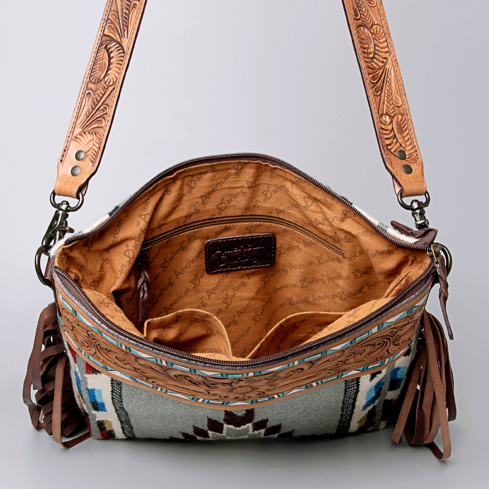 American Darling ADBGZ699 Crossbody Hand Tooled Saddle Blanket Genuine Leather Women Bag Western Handbag Purse