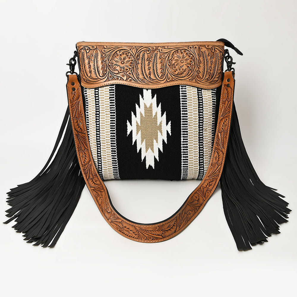 American Darling ADBGZ701 Crossbody Hand Tooled Saddle Blanket Genuine Leather Women Bag Western Handbag Purse