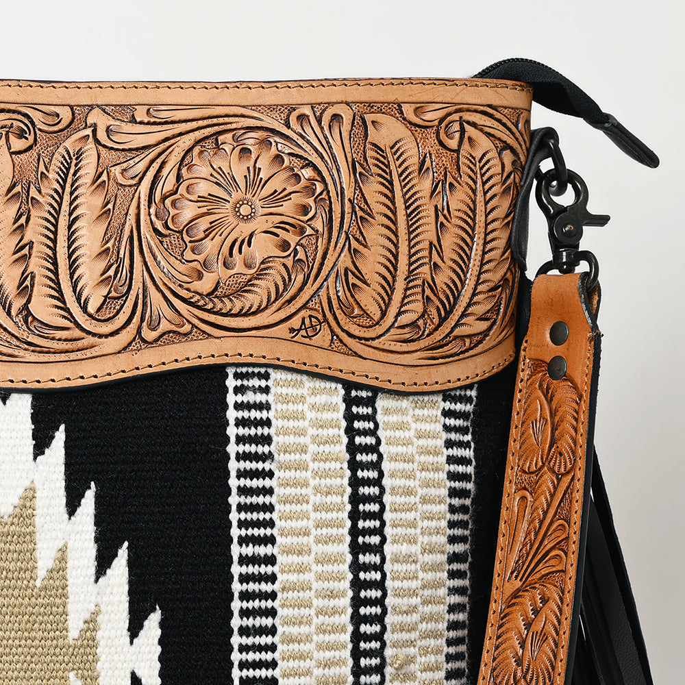 American Darling ADBGZ701 Crossbody Hand Tooled Saddle Blanket Genuine Leather Women Bag Western Handbag Purse