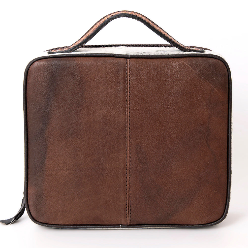 American Darling Jewelry Case Hand Tooled Hair-On Genuine Leather Women Bag Western Handbag Purse