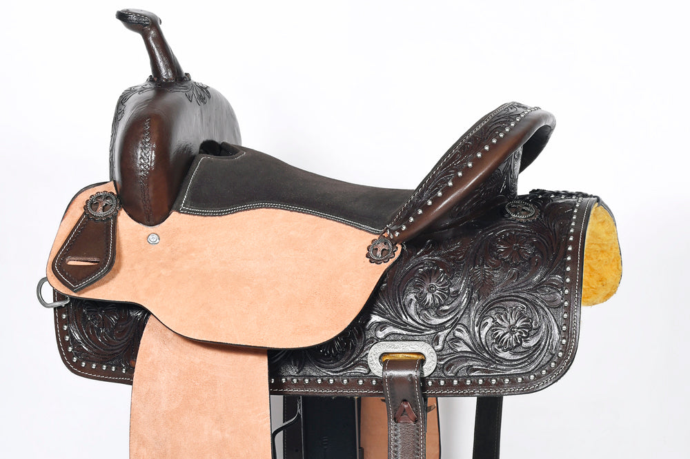 Comfytack Western Horse Barrel Racing Trail Saddle Tack Set Genuine Leather