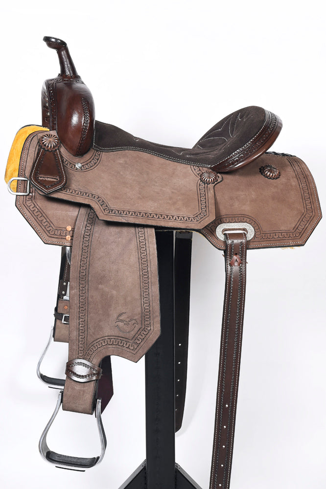 Comfytack Western Horse Barrel Racing Trail Saddle Tack Set Genuine Leather
