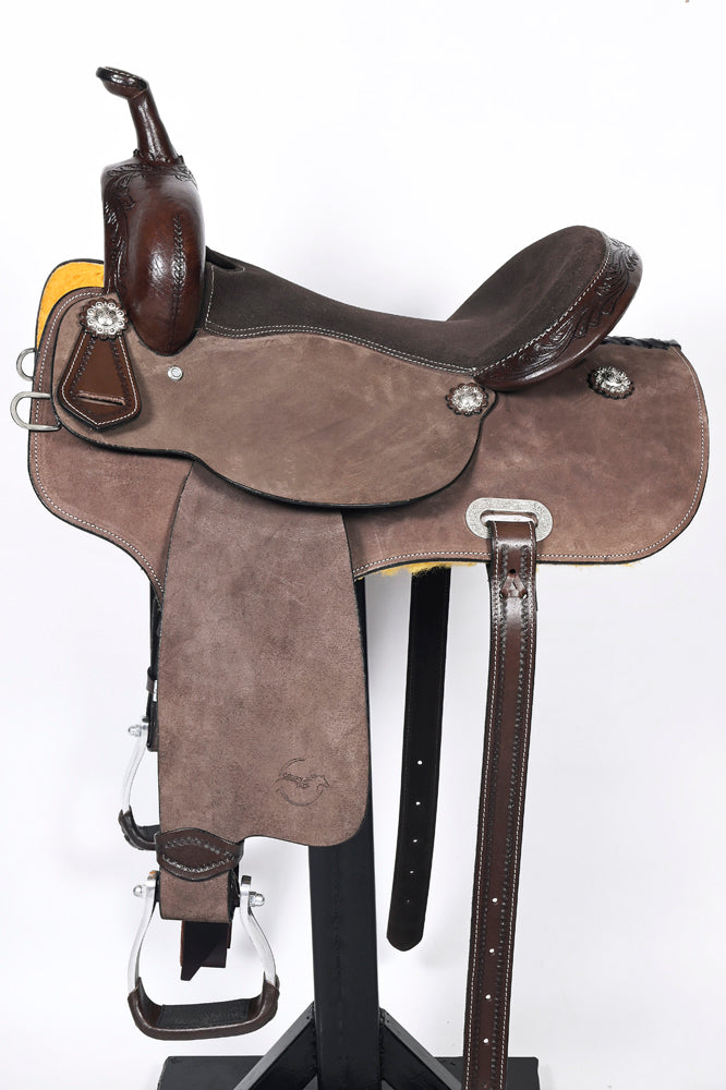 Comfytack Western Horse Barrel Racing Trail Saddle Tack Set Genuine Leather