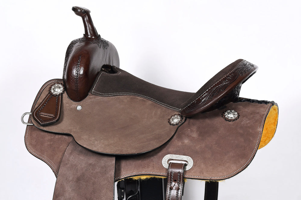 Comfytack Western Horse Barrel Racing Trail Saddle Tack Set Genuine Leather