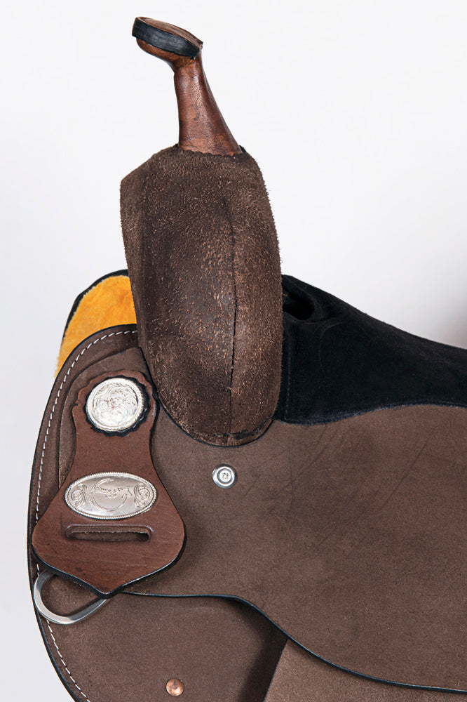 Comfytack Western Horse Barrel Racing Trail Pleasure  American Leather Saddle Tack Set With Reins Brown