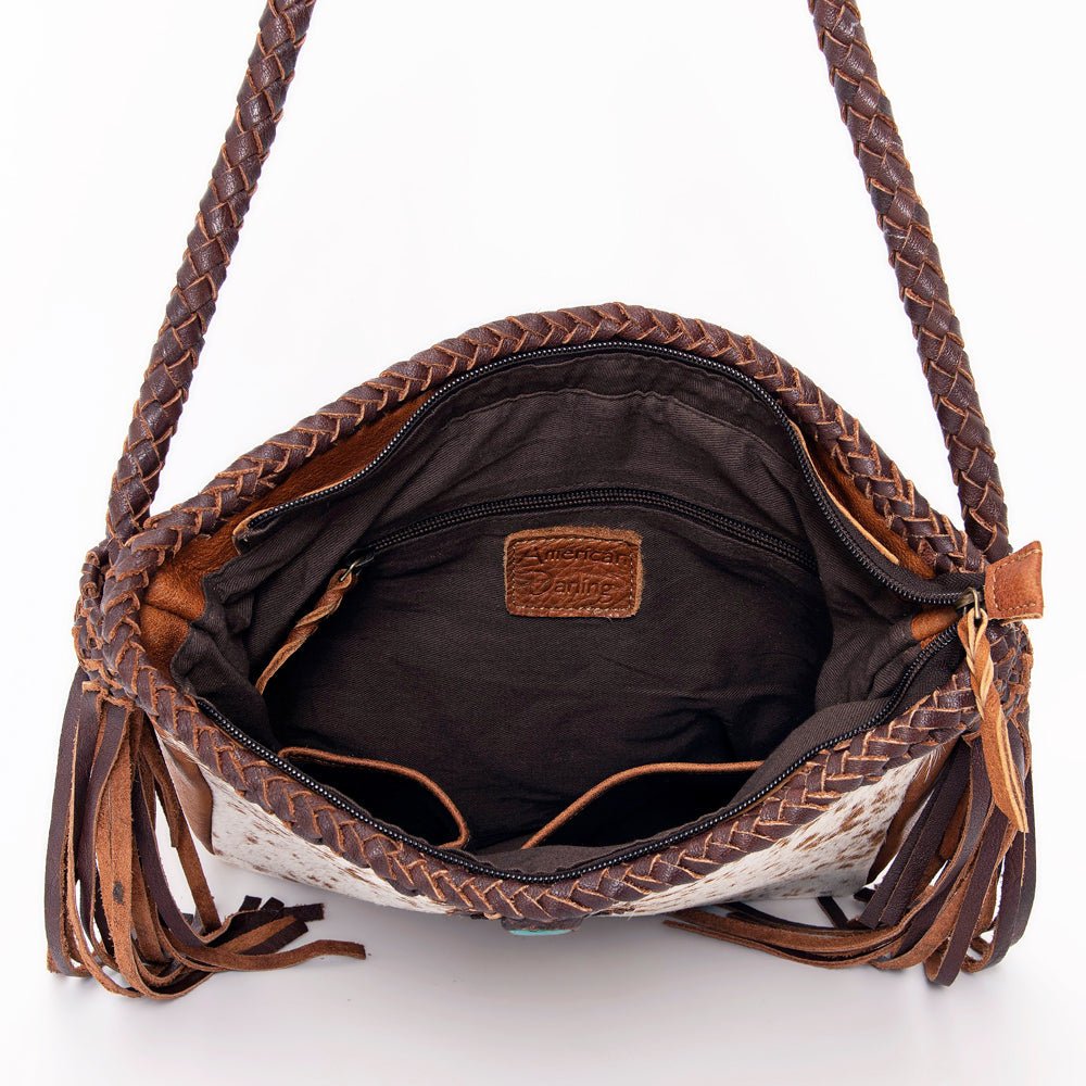 American Darling Hair On Genuine Leather Women Bag Western Handbag Purse