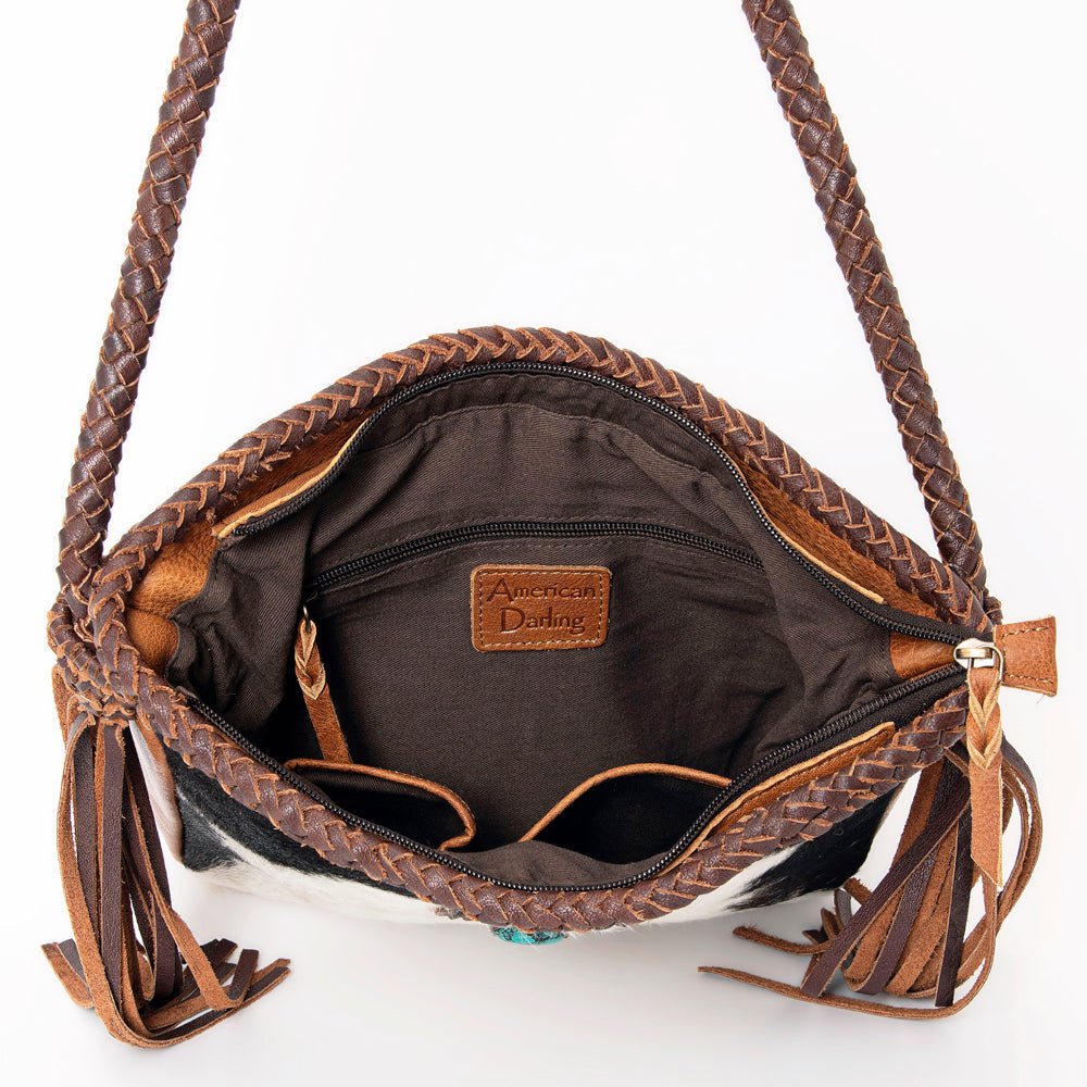 American Darling Hair On Genuine Leather Women Bag Western Handbag Purse