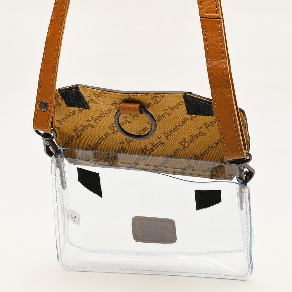 American Darling ADBGZ720 Clear Bag Hand Tooled Genuine Leather Women Bag Western Handbag Purse
