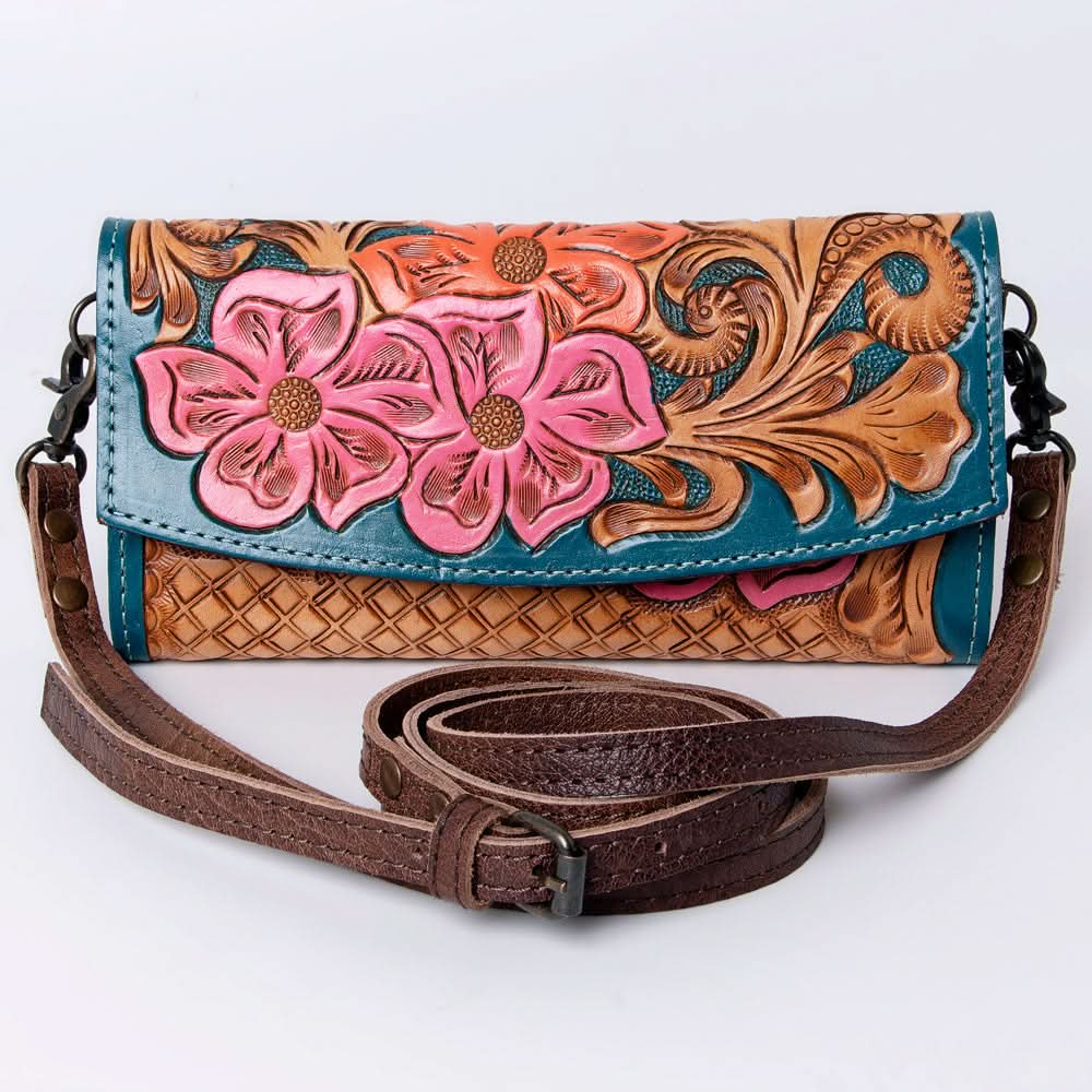 American Darling Wallet Hand Tooled Genuine Leather women bag western handbag purse