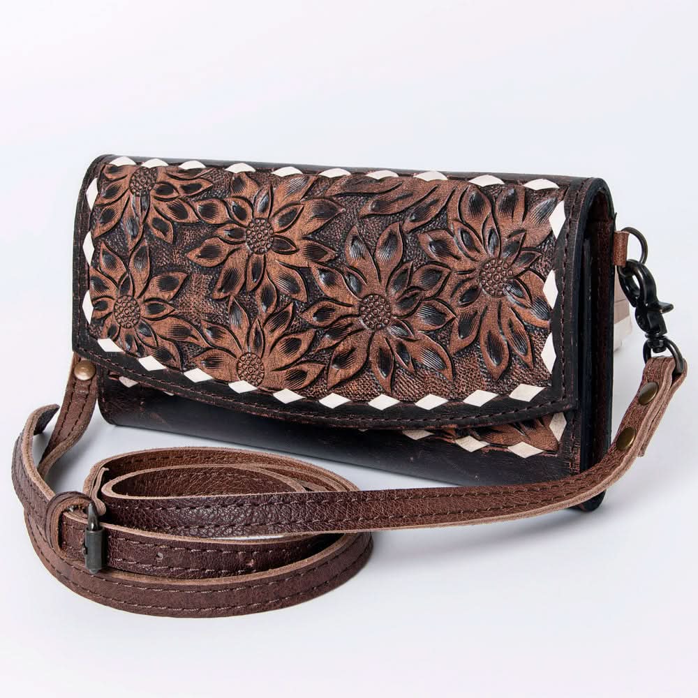 American Darling Wallet Hand Tooled Genuine Leather women bag western handbag purse