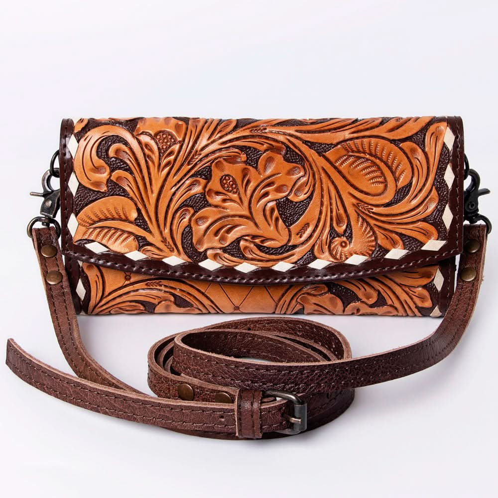 American Darling Wallet Hand Tooled Genuine Leather women bag western handbag purse