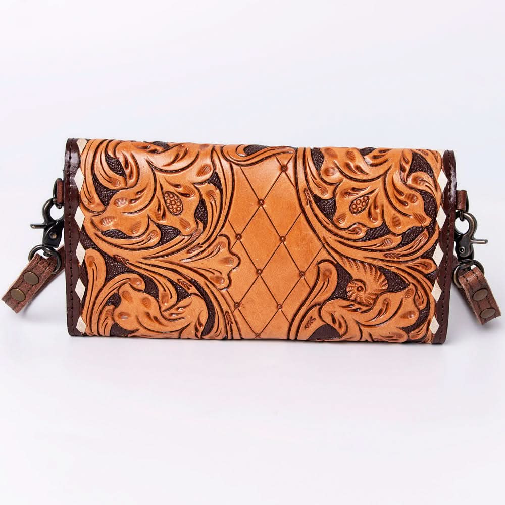 American Darling Wallet Hand Tooled Genuine Leather women bag western handbag purse