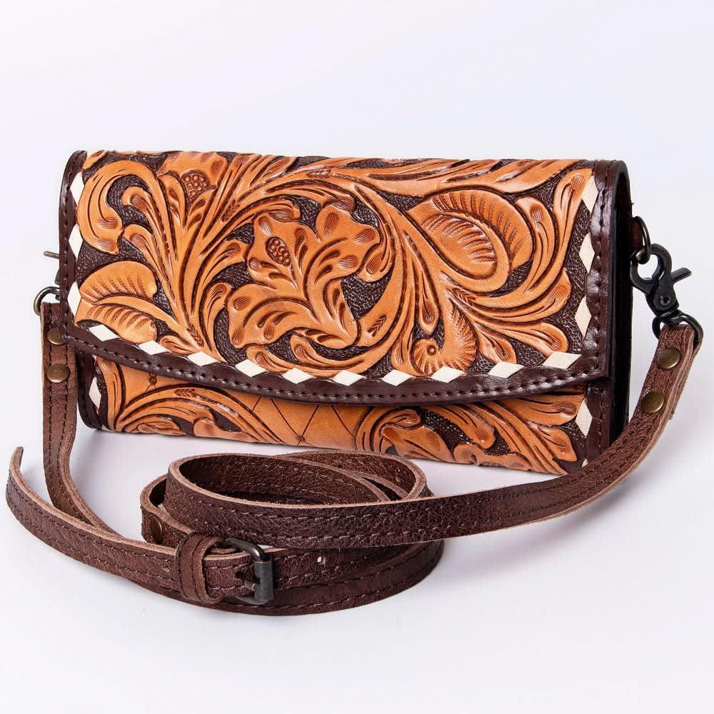 American Darling Wallet Hand Tooled Genuine Leather women bag western handbag purse