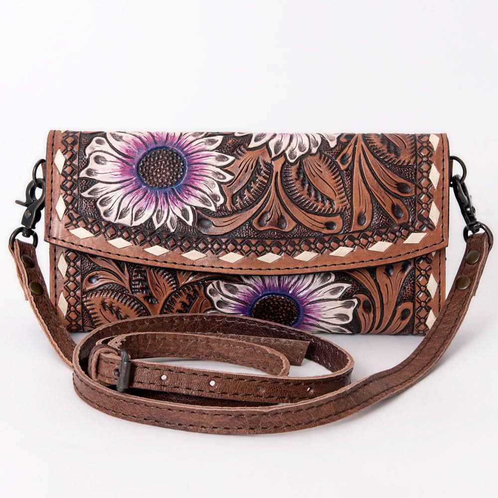 American Darling Wallet Hand Tooled Genuine Leather women bag western handbag purse