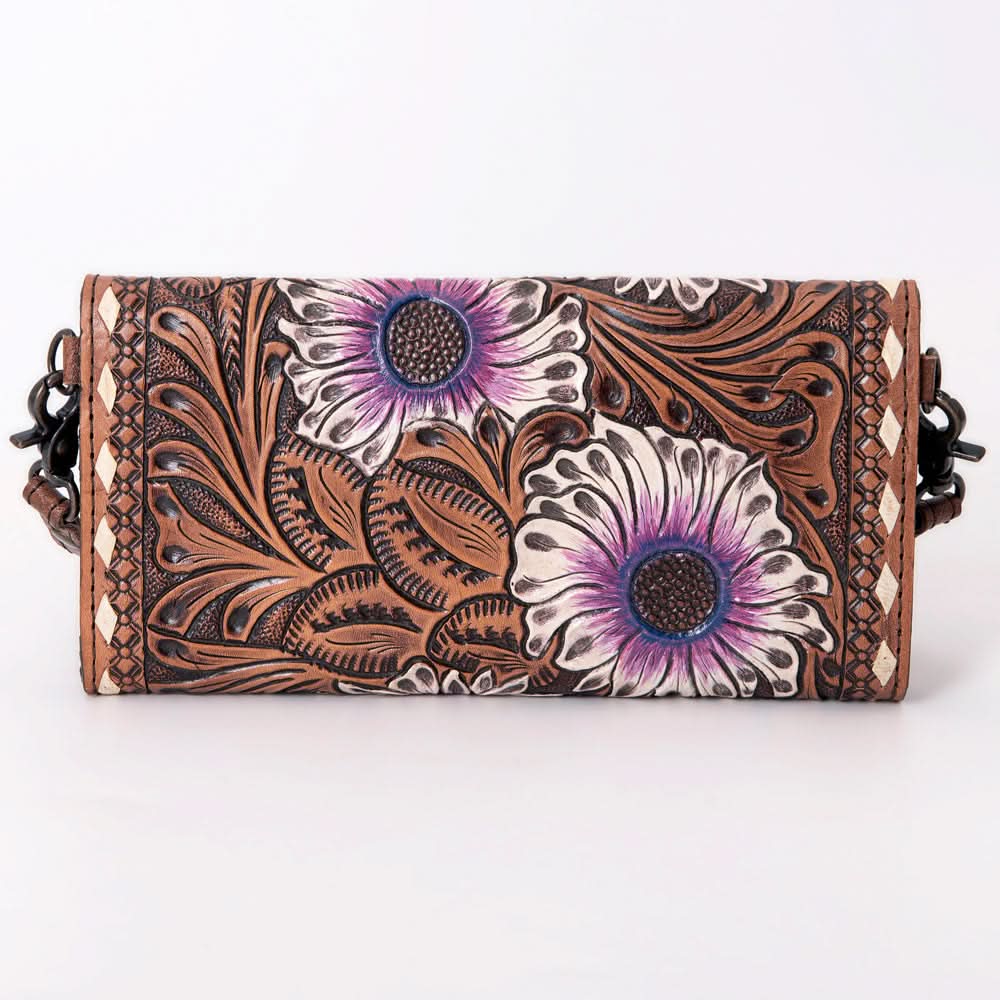 American Darling Wallet Hand Tooled Genuine Leather women bag western handbag purse