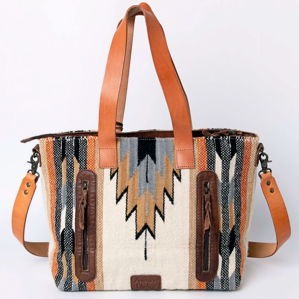 American Darling Tote Saddle Blanket Genuine Leather Women Bag Western Handbag Purse