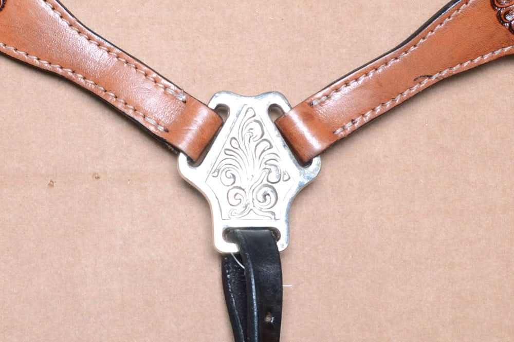 COMFYTACK Western Horse Headstall Breast Collar Tack Genuine American Leather