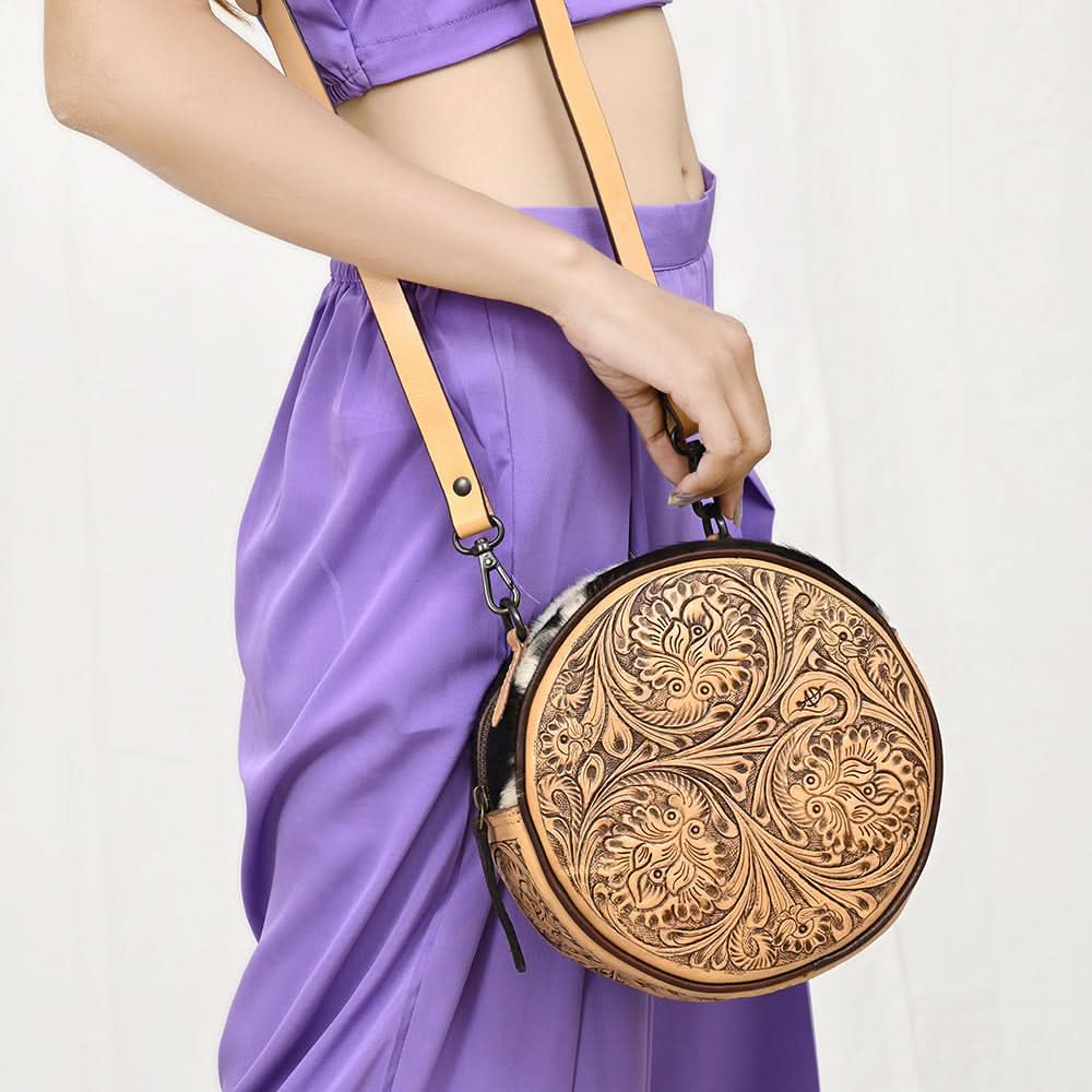 American Darling Hand Tooled Genuine Leather Women Bag Western Handbag Purse