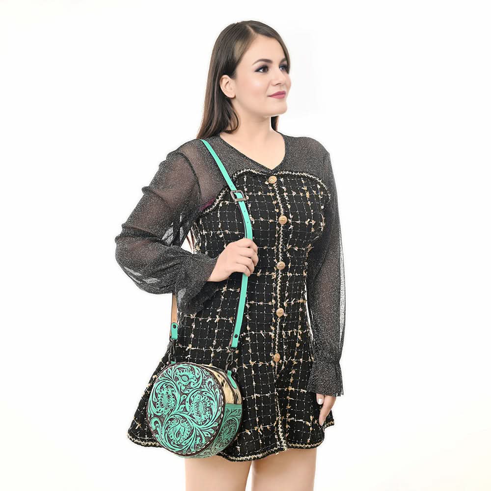 American Darling Hand Tooled Genuine Leather Women Bag Western Handbag Purse