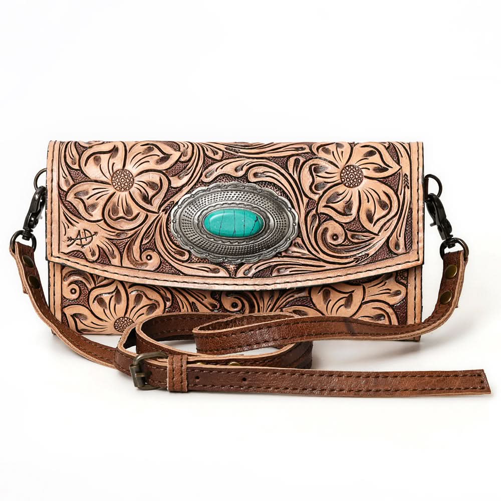 American Darling Wallet Hand Tooled Genuine Leather women bag western handbag purse