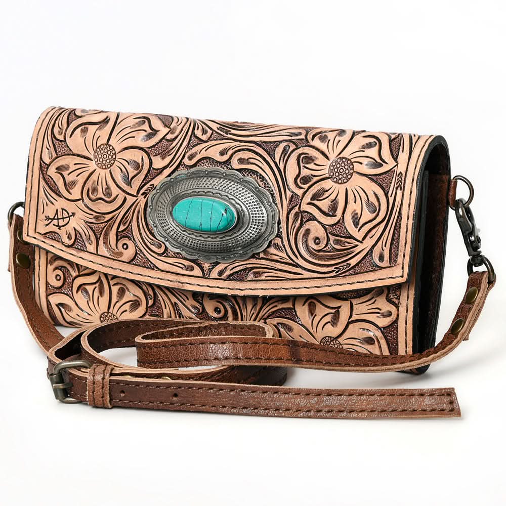 American Darling Wallet Hand Tooled Genuine Leather women bag western handbag purse
