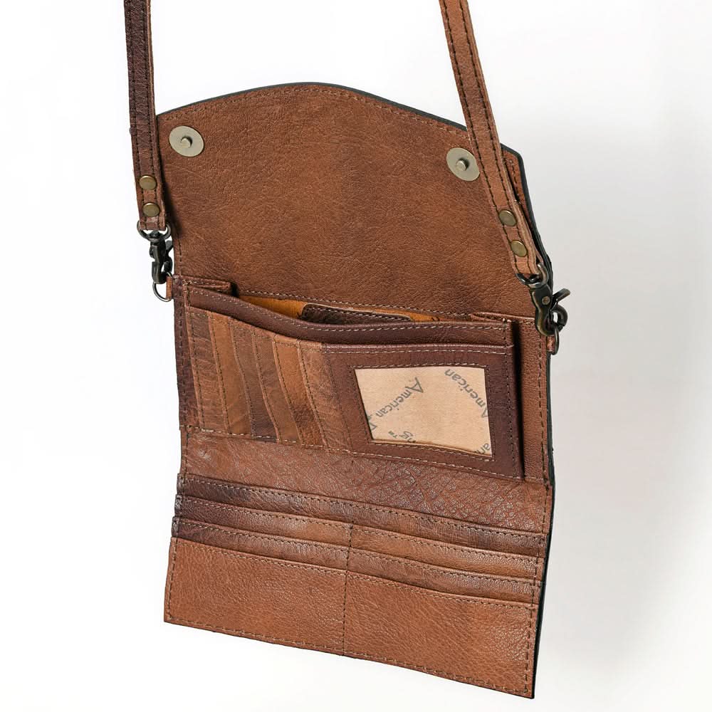 American Darling Wallet Hand Tooled Genuine Leather women bag western handbag purse