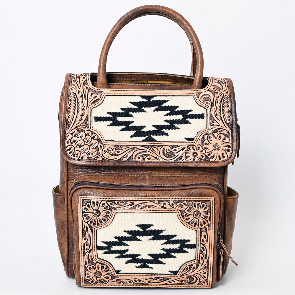 American Darling Backpack Hand Tooled Crocodile embossed Genuine Leather women bag western handbag purse