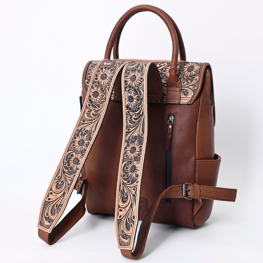 American Darling Backpack Hand Tooled Crocodile embossed Genuine Leather women bag western handbag purse