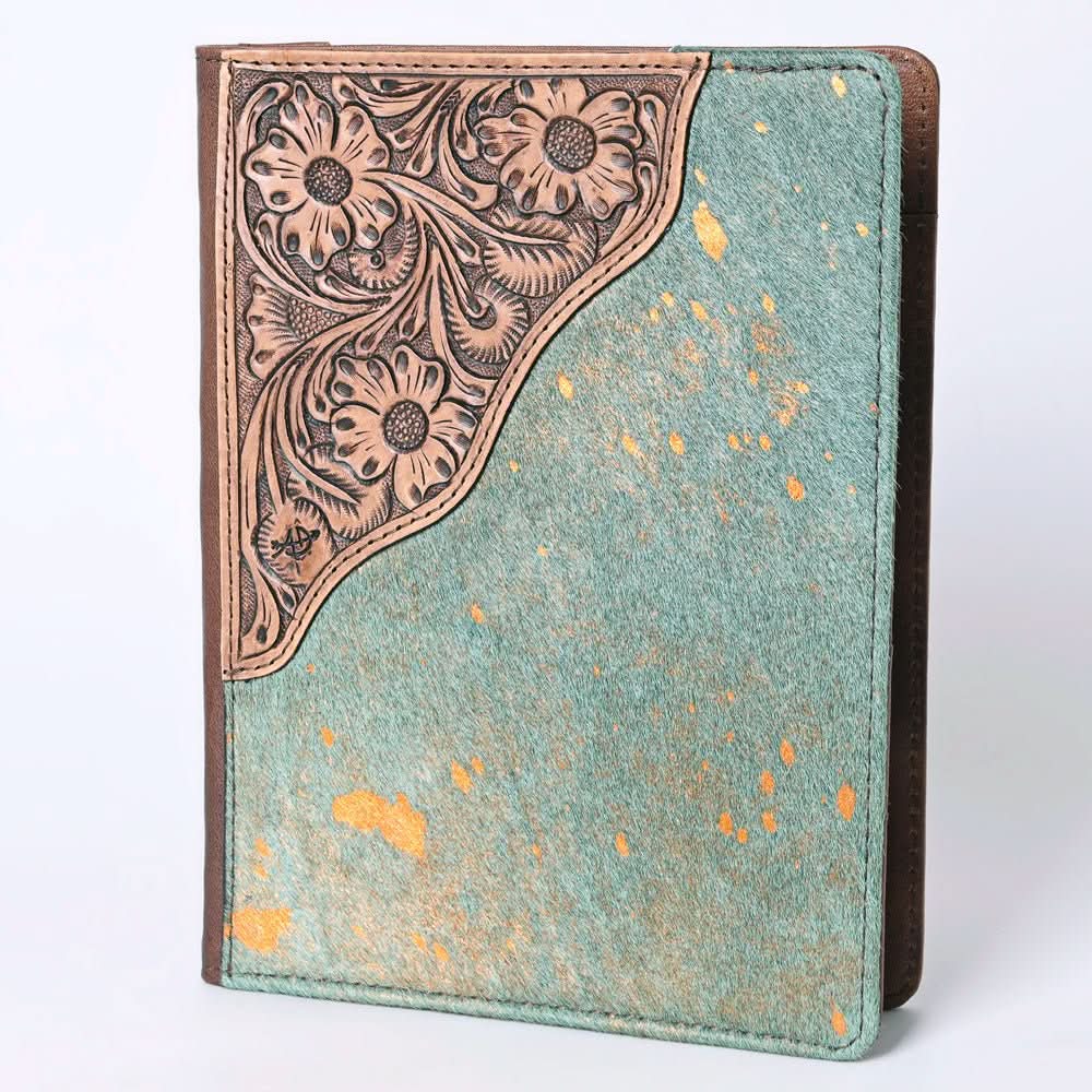 American Darling Portfolio Bag Hand Tooled Crocodile embossed Genuine Leather women bag western handbag purse