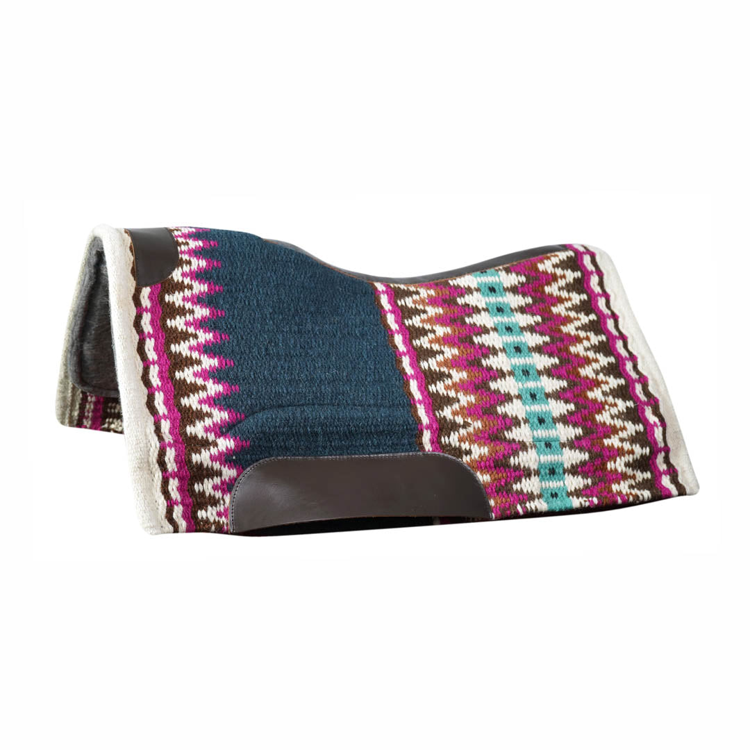 TuffRider Contoured Double Weave Western Saddle Pad- Navy