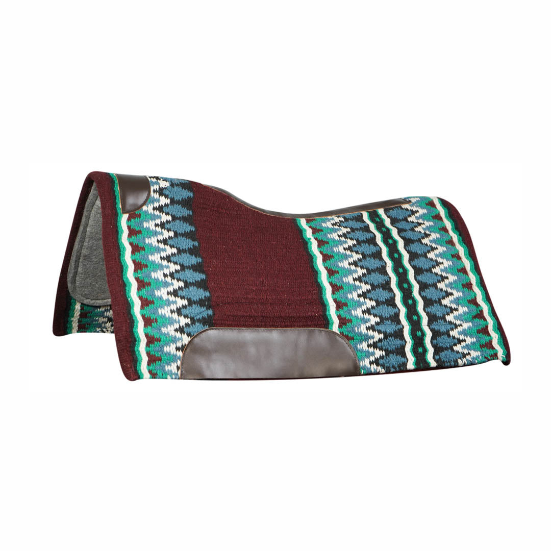 TuffRider Contoured Double Weave Western Saddle Pad- Burgundy