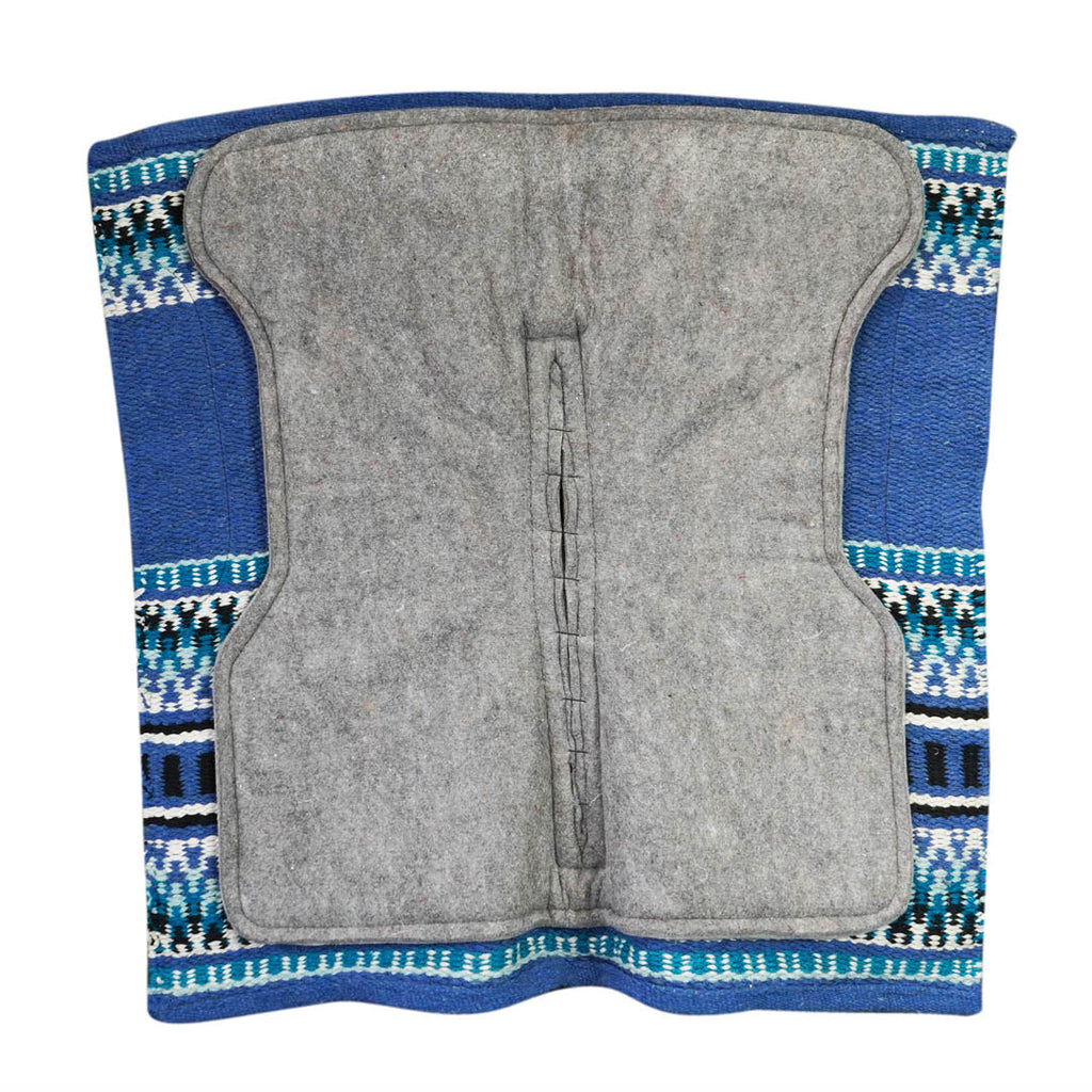 TuffRider Contoured Double Weave Western Saddle Pad- Blue