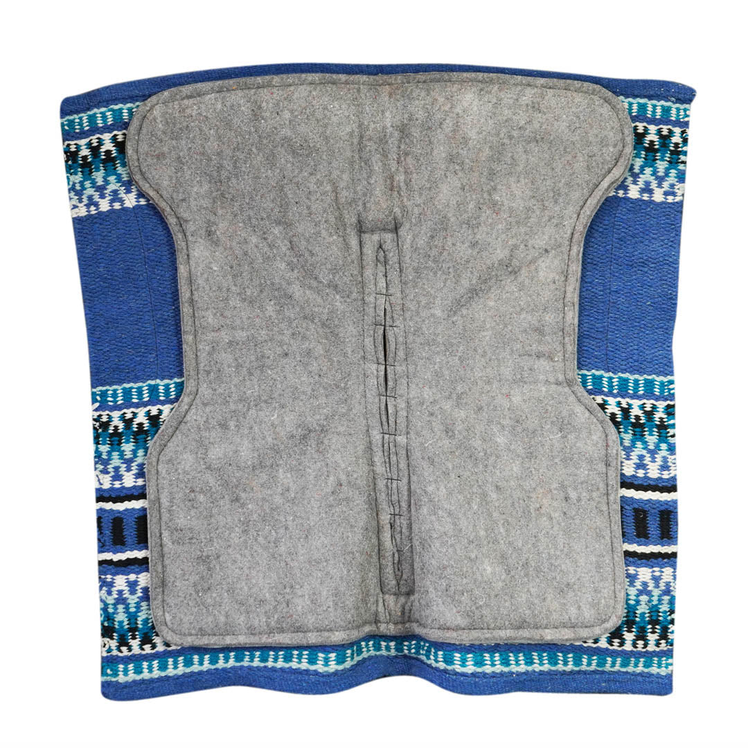 TuffRider Contoured Double Weave Western Saddle Pad- Blue