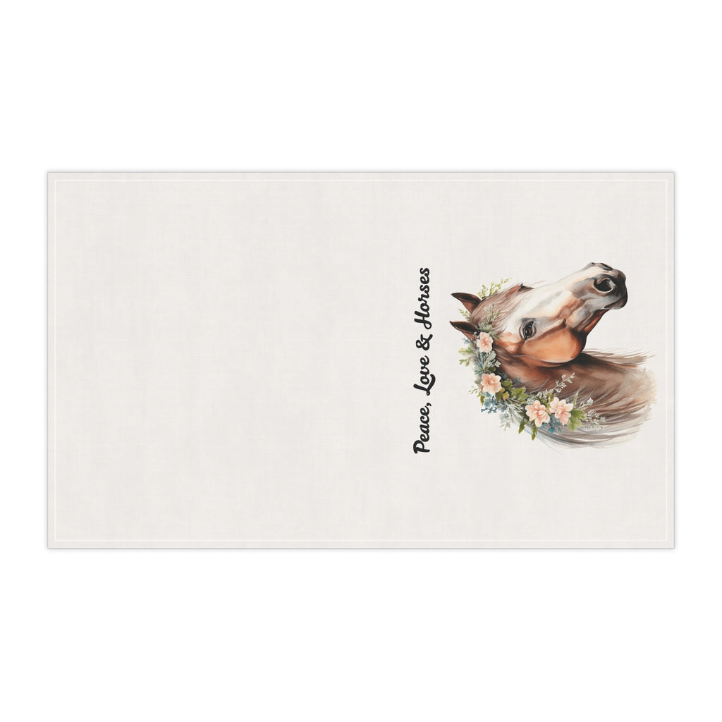 Peace, Love & Horses Tea Towels - Perfect for Equestrian Homes, Farmhouse Decor, Horse Lovers, Kitchen Essentials, Gift for Animal Lovers