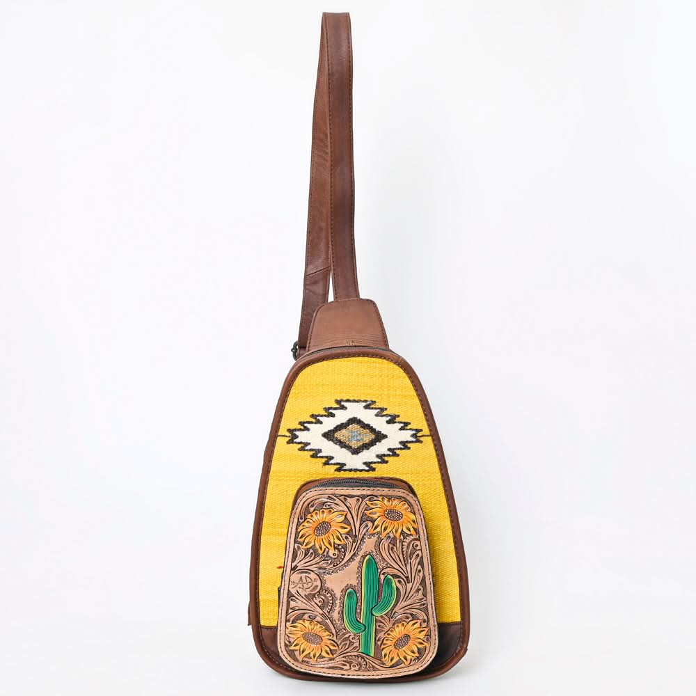 American Darling Sling Hand Tooled Saddle Blanket Genuine Leather women bag western handbag purse