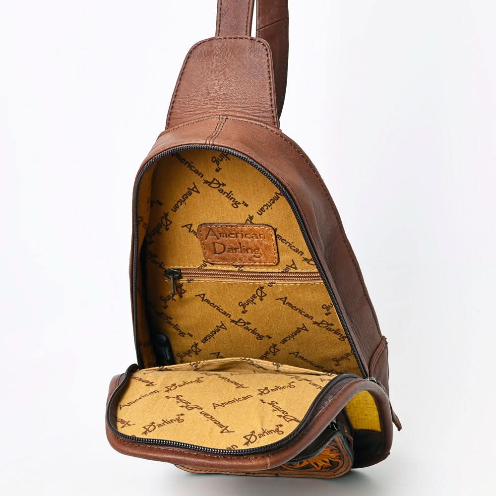 American Darling Sling Hand Tooled Saddle Blanket Genuine Leather women bag western handbag purse