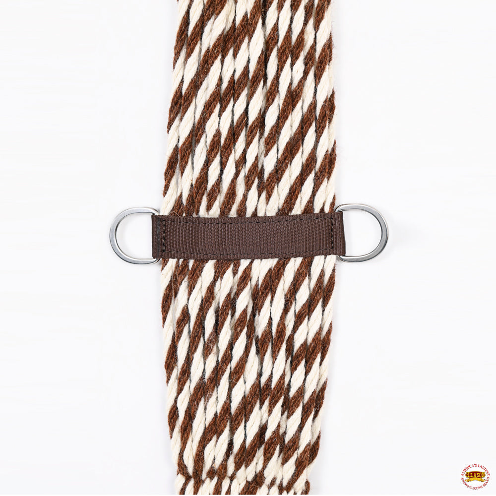 HILASON Horse Western 27 Strand Double Weave Two-Tone Roper Cinch Girth