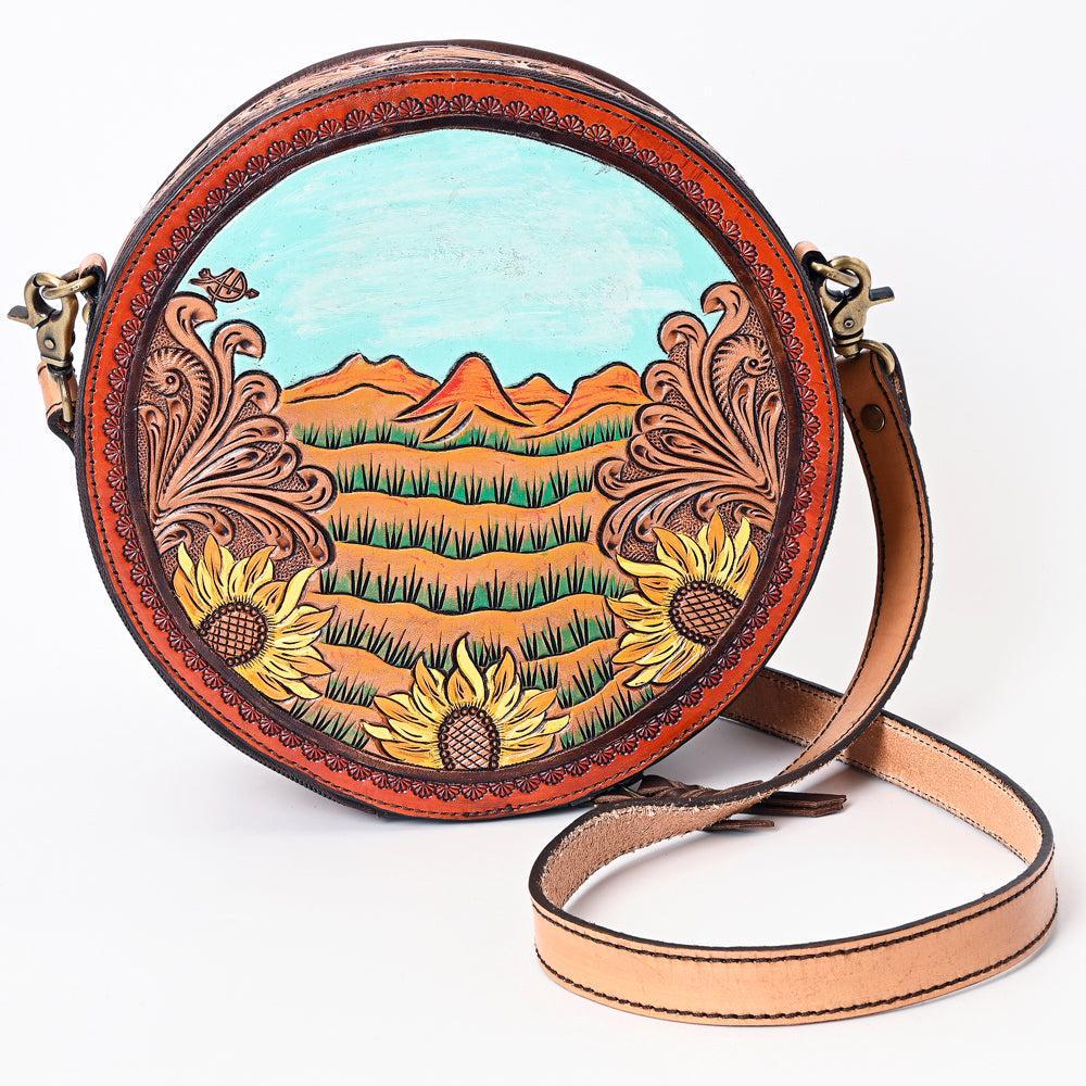 ADBGA348 American Darling Hand Tooled Genuine Leather Women Bag Western Handbag Purse
