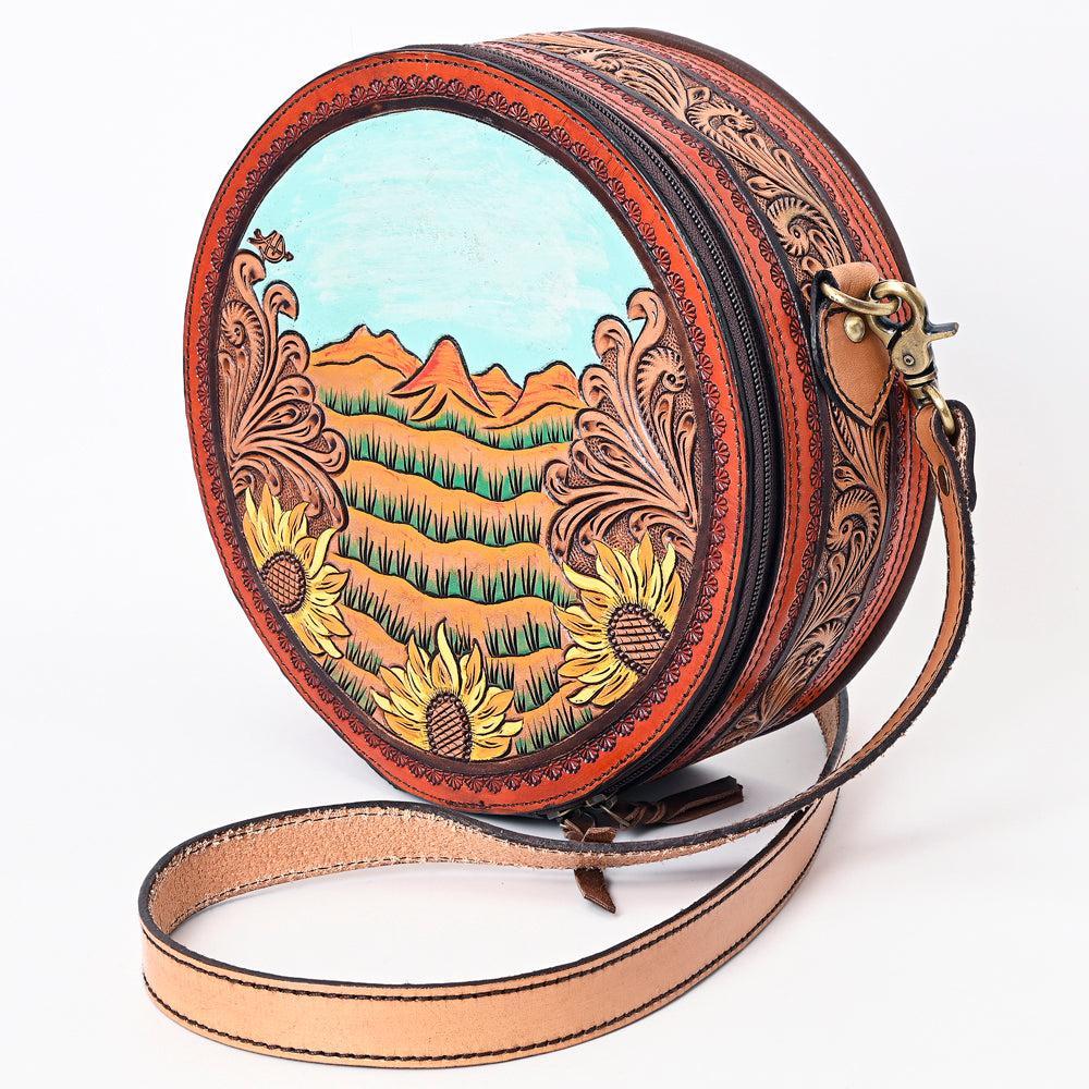 ADBGA348 American Darling Hand Tooled Genuine Leather Women Bag Western Handbag Purse