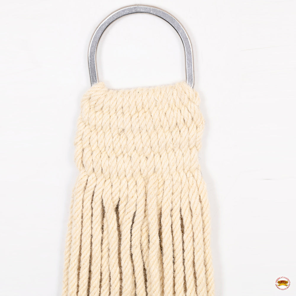 HILASON Horse Western 27 Strand Double Weave Roper Cinch Off White